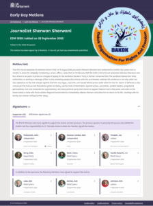 UK Parliament Members Back Dakok’s Advocacy Campaign for Jailed Journalists