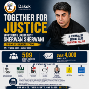 Dakok Members Launch Major International Email Campaign for Journalist Sherwan Sherwani